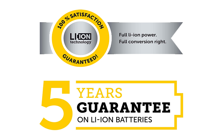 content li-ionen + 5 years