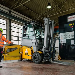 Elektrické vozíky Jungheinrich v Plzeňském Prazdroji