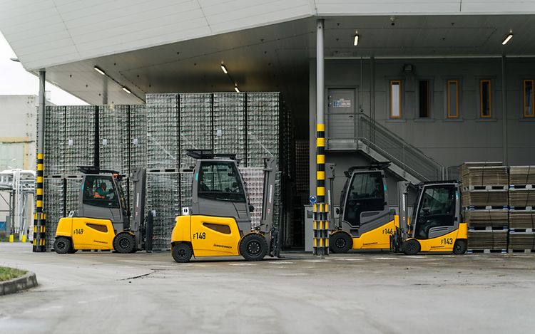 Elektrické vozíky Jungheinrich v Plzeňském Prazdroji