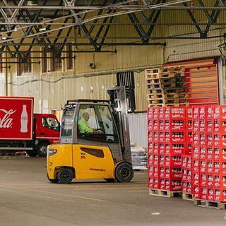 Vozíky Jungheinrich v Coca-Cole