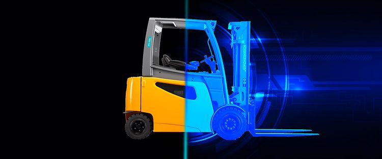 Gul elektrisk Jungheinrich truck