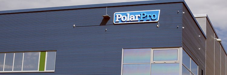 PolarPro Logistiikka Oy lagerbyggnad med logotype
