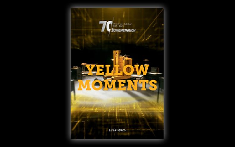 Framsida till magasinet: Jungheinrich 70 år Yellow Moments