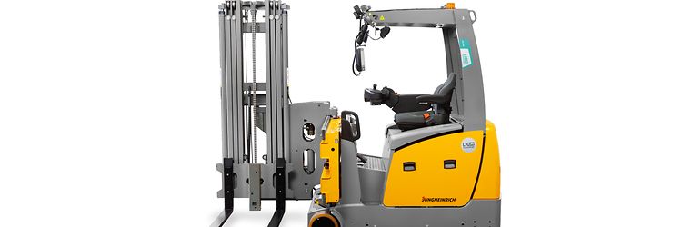 Gul smalgangstruck EFX 411 fra siden