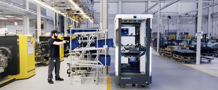 MAN automatise sa logistique de production avec Magazino