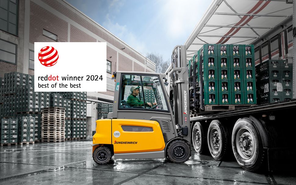 Jungheinrich motviktstruck EFG 4 med Red Dot Design Award 2024