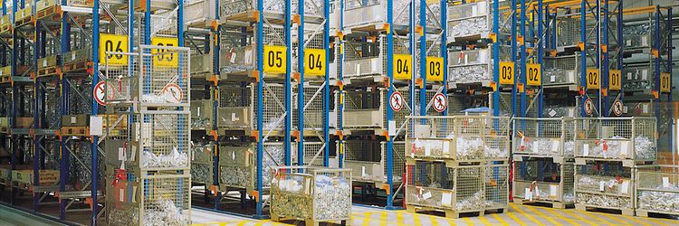 pallställ för små delar med gallerburar från Jungheinrich