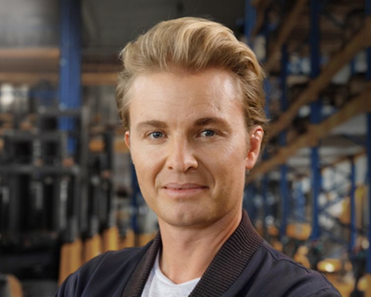 Hållbarhetsentreprenör och formel 1-världsmästare Nico Rosberg som är varumärkesambassadör för Jungheinrich.