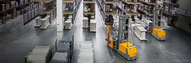 Very narrow aisle trucks (VNA trucks)