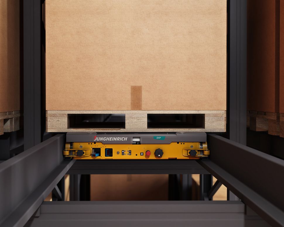 Multi-depth stacker crane