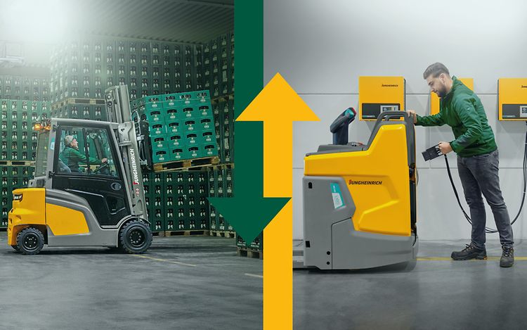 intralogistica sostenibile alimentazione carrelli elevatori