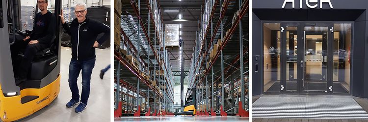 Atea lager med jungheinrich trucks