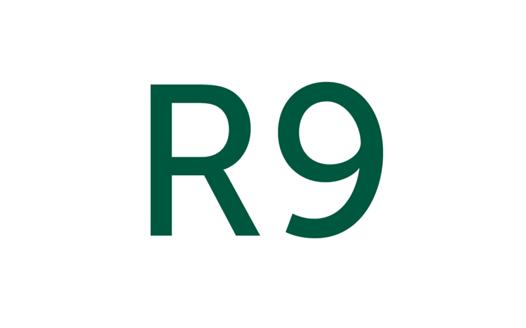 Grafik zeigt Bezeichnung „R9“ in grün.