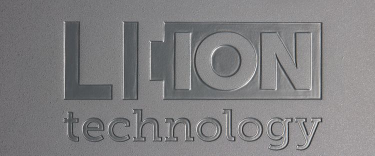 Grafik zeigt das Lithium-Ionen-Technologie-Zeichen von Jungheinrich (in grau).