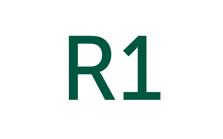 Graphic shows designation ‘R1’ in green.