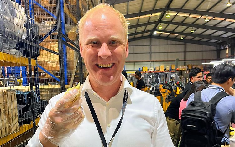 Picture of Benedict Kothe at the Durian Festival in Malaysia