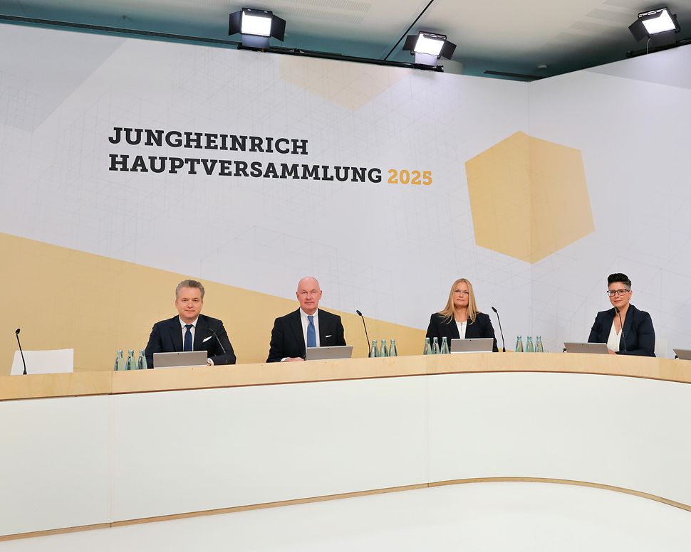 Der Vorstand der Jungheinrich AG bei der Hauptversammlung 2025
