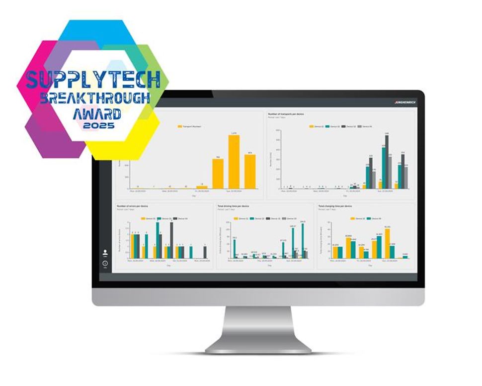 Jungheinrich receives SupplyTech Breakthrough Award 2025 WMS