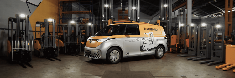 Electric Service Van in Workshop