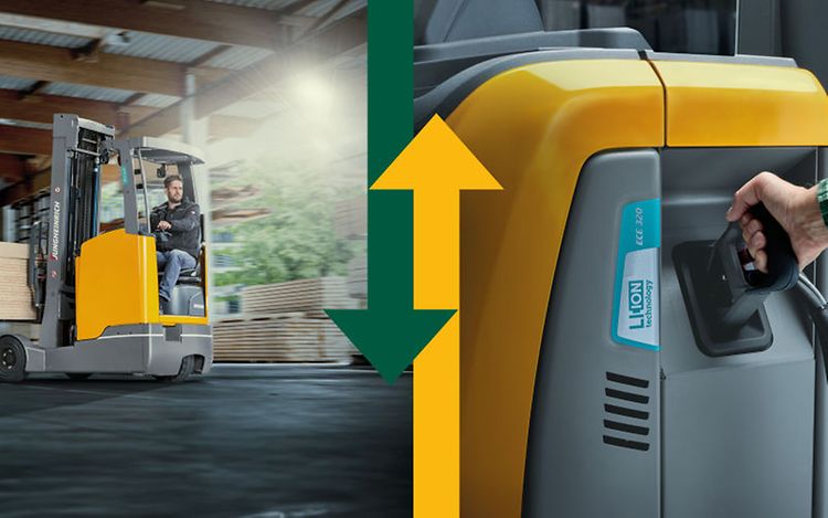 Jungheinrich electric forklift trucks at work