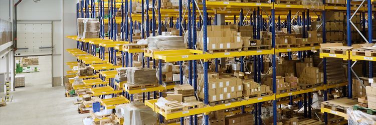 Översiktsvy över ställage hos Jungheinrich kundreferens GP Last.