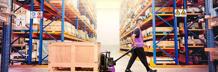 AntOn By Jungheinrich PTL 1.5 med støttehjul på lager med palle på