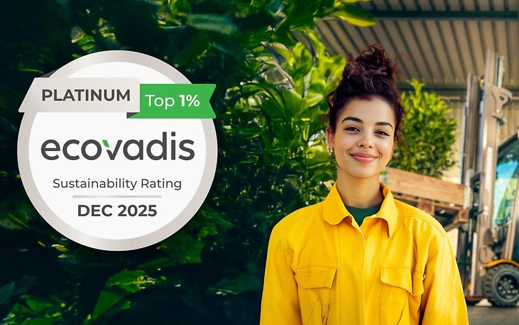 Ecovadis 2025 platinaa - Jungheinrich
