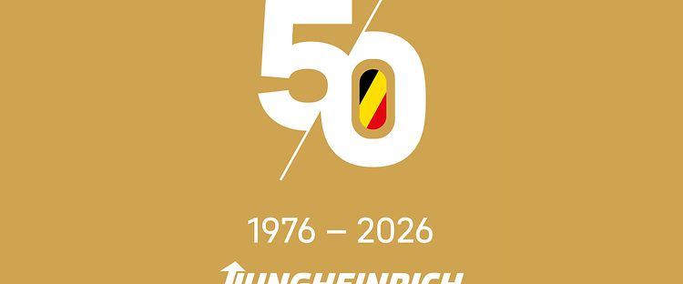 Logo 50 ans Jungheinrich Belgique