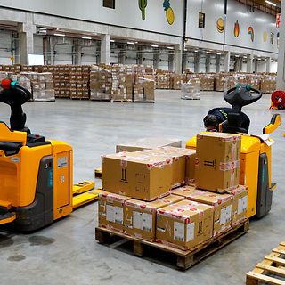 elektrische palletwagens bij Crocs