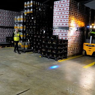 Heftruck verlichting bij Texelse Bierbrouwerij