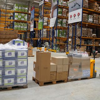 Meeloop palletwagen bij VAHB