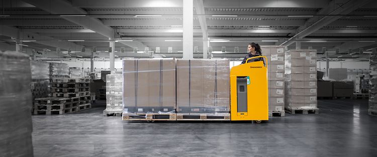 Transpalette electrique avec siege