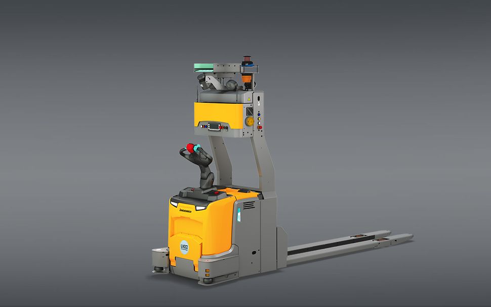 AGV Jungheinrich EKS 215a - transport et stockage compact automatisé