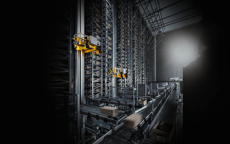 magazzini miniload storage system - robot miniload