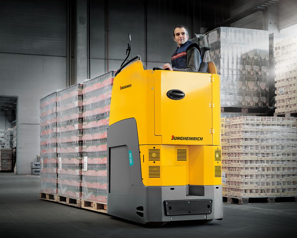 transpallet elettrico uomo a bordo