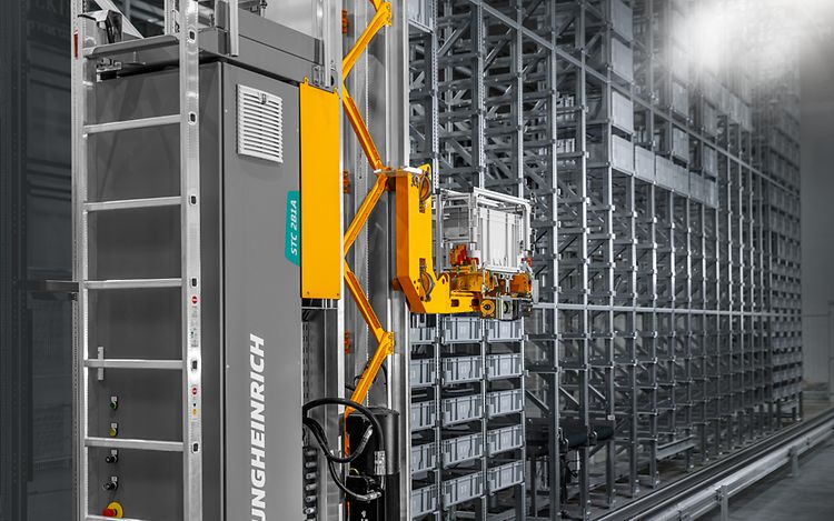 Content Equipamento de movimentação em racks de peças pequenas