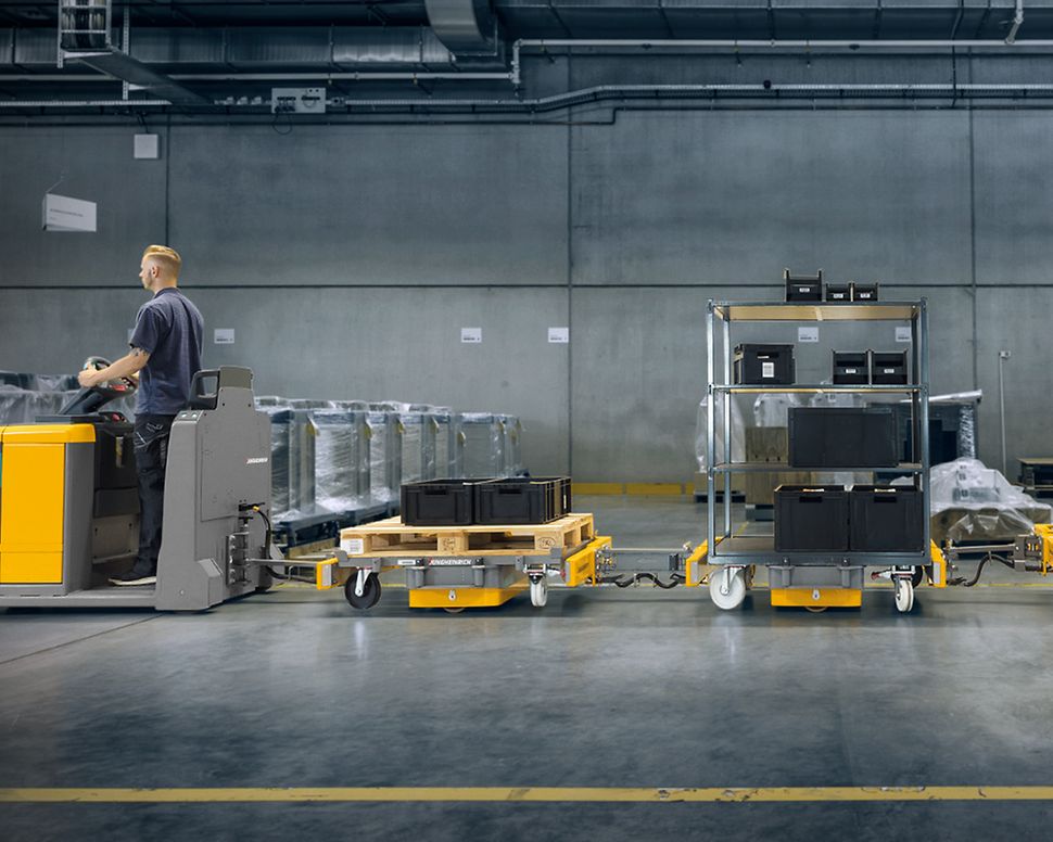 Dragtåg med släpvagnar