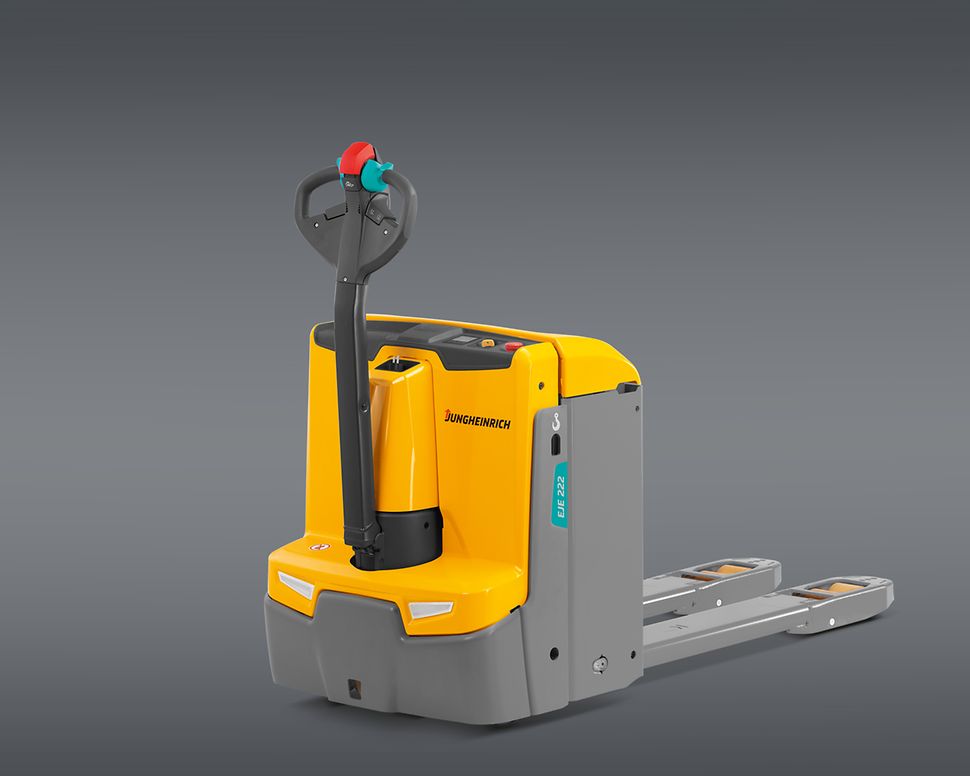 Gul Jungheinrich Låglyftare/ledtruck för bredvidgående förare EJE 222/225/230/235
