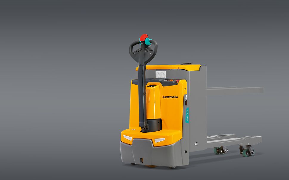 Gul Jungheinrich Låglyftare/ledtruck för bredvidgående förare EJE C20