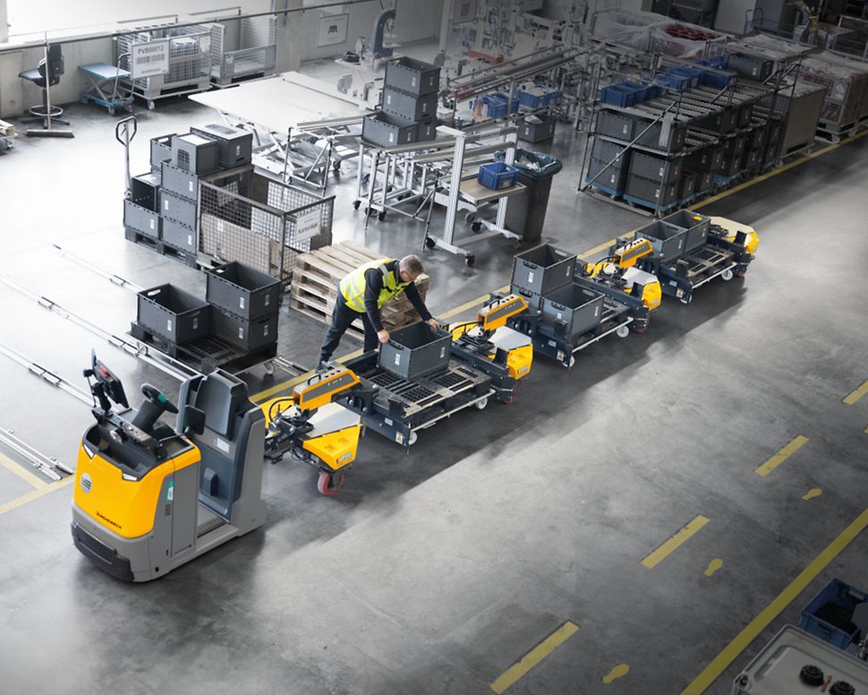 Stapler Routenzug Routenzug für Transporteffizienz | Jungheinrich