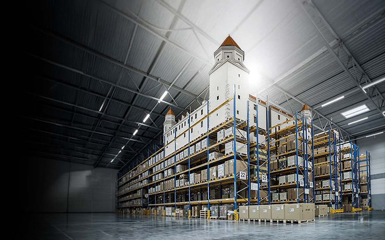 Stage Skladové regály + vybavenie skladu