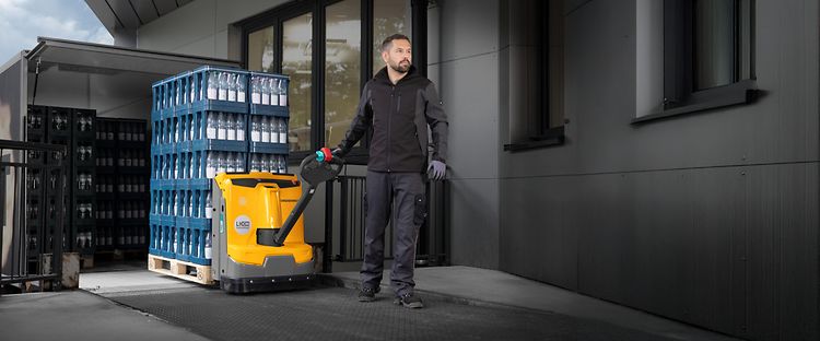 Meeloop elektrische palletwagen