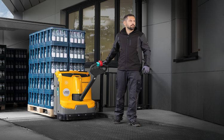 Meeloop elektrische palletwagen