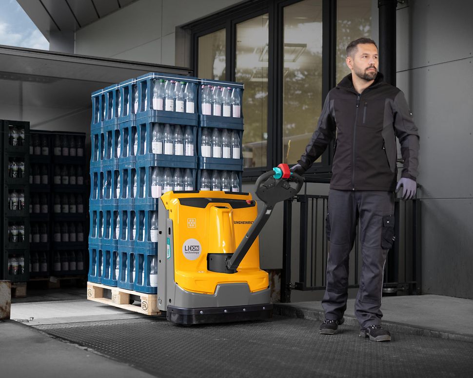 Meeloop elektrische palletwagen
