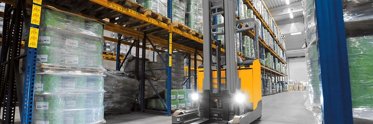 Heftruck verlichting banner