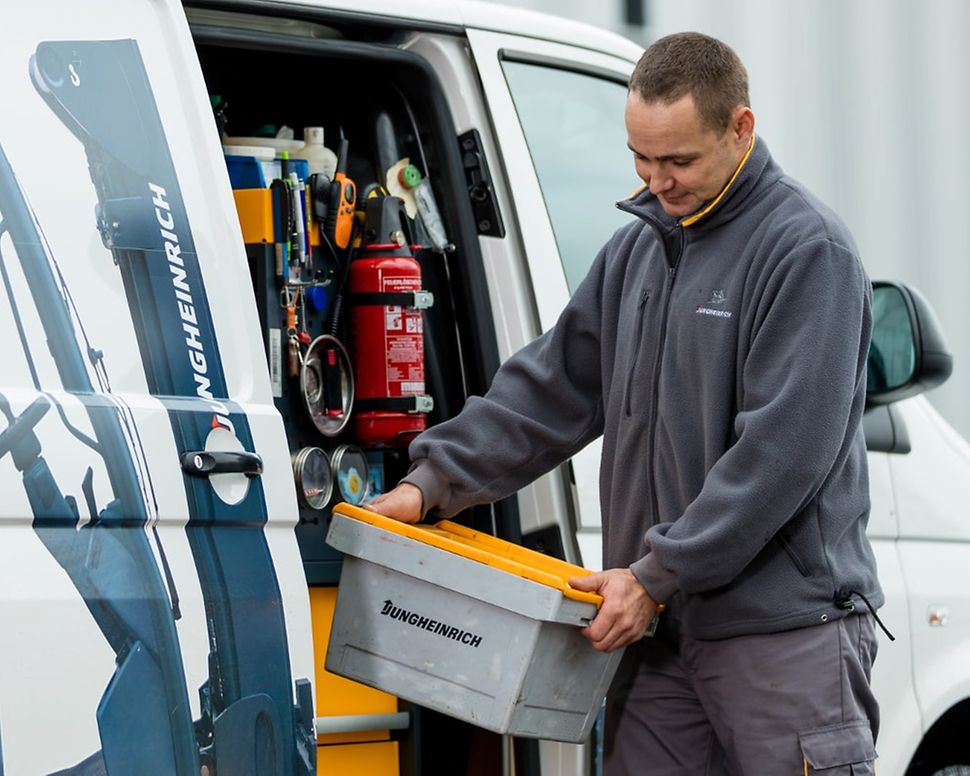 wat te doen bij een accu brand Jungheinrich