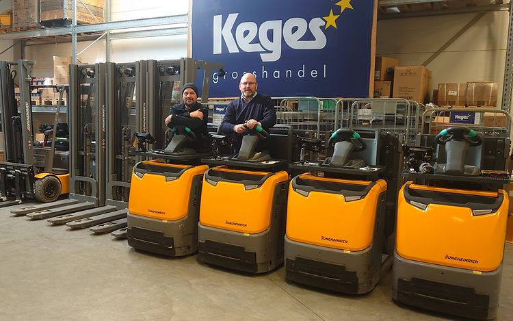 KegesGrosshandel valde Jungheinrich litiumjontruckar. 