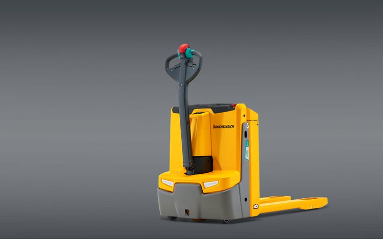 Produktbillede af gul elektrisk palleløfter EJE116i fra Jungheinrich