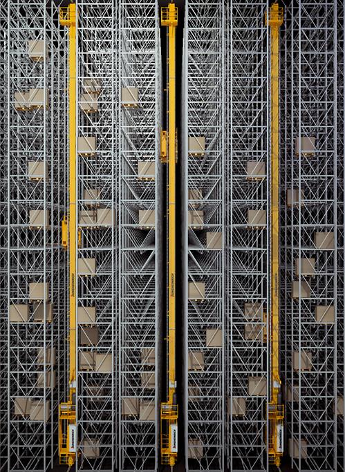 Hoogbouwmagazijn met Jungheinrich magazijnkranen